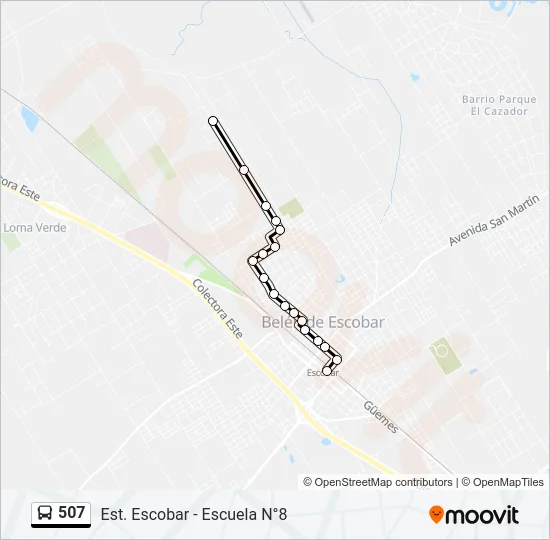 507 Colectivo Line Map