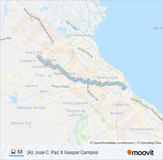 Mapa de 53 de Colectivo