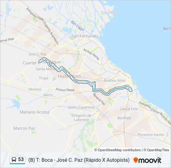 Mapa de 53 de Colectivo