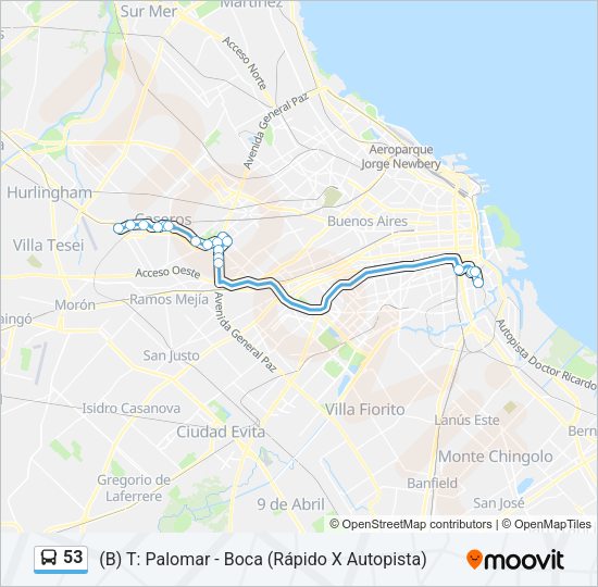 Mapa de 53 de Colectivo