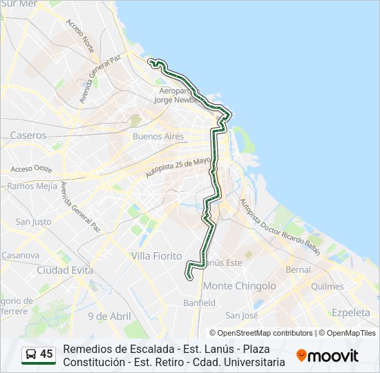 Mapa de 45 de Colectivo