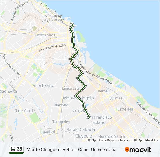 Mapa de 33 de colectivo