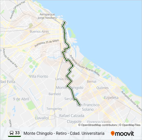 Mapa de 33 de Colectivo