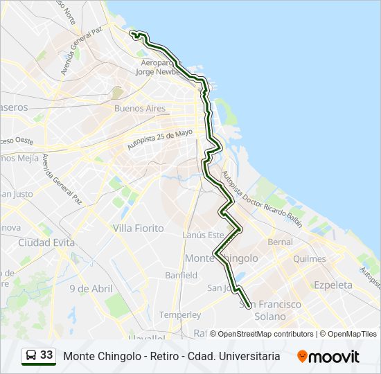Mapa de 33 de Colectivo