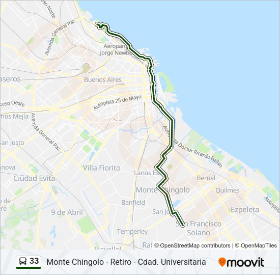 Mapa de 33 de Colectivo