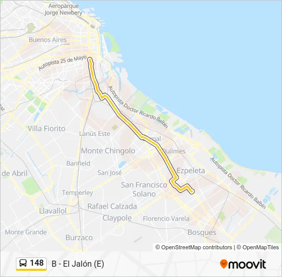 148 Colectivo Line Map