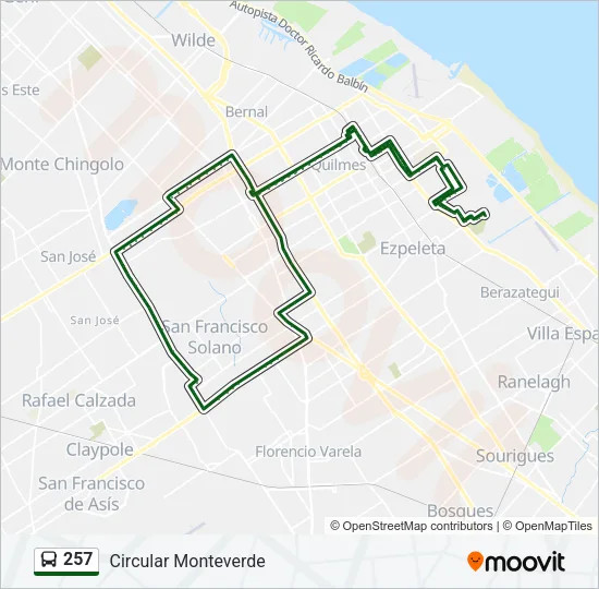 257 Colectivo Line Map