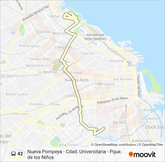 42 Colectivo Line Map