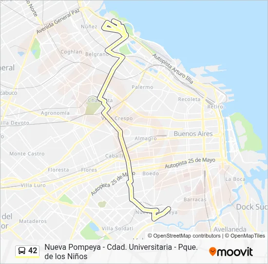 42 Colectivo Line Map
