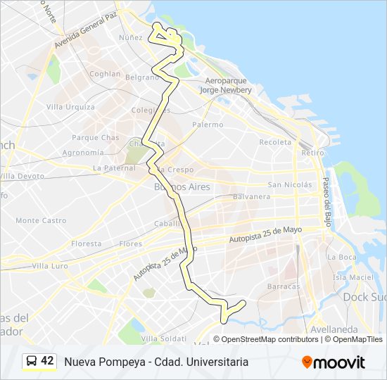 42 Colectivo Line Map