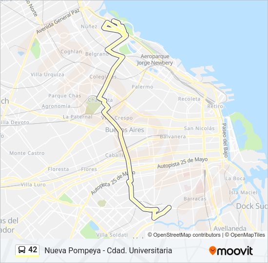 42 Colectivo Line Map