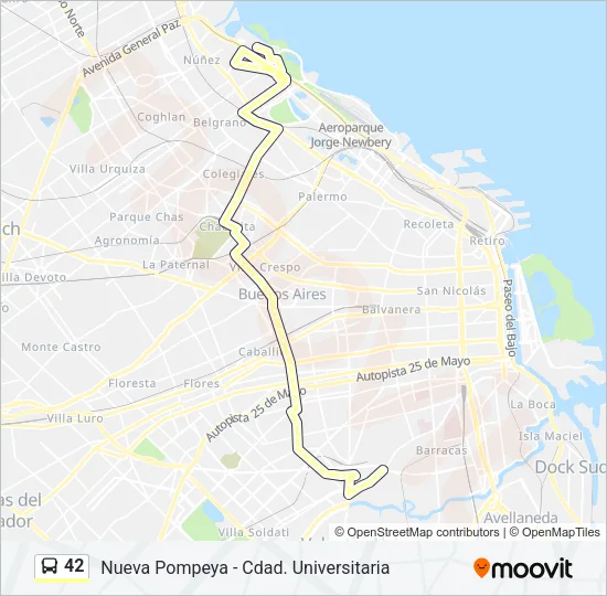 42 Colectivo Line Map