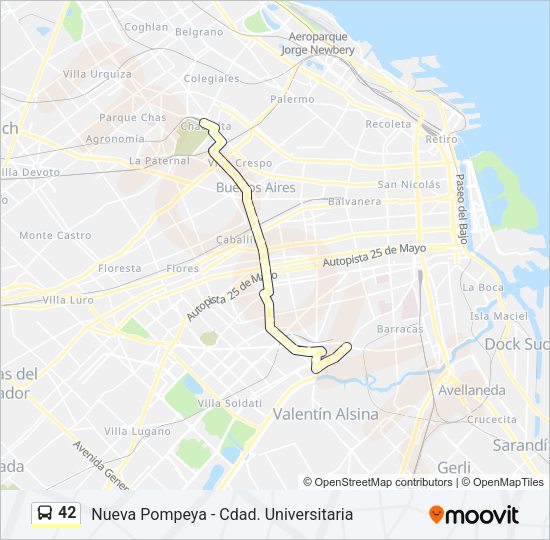 42 Colectivo Line Map