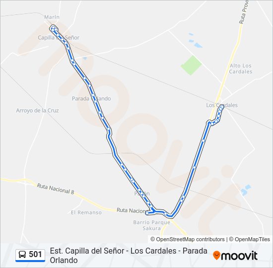 Mapa de 501 de Colectivo
