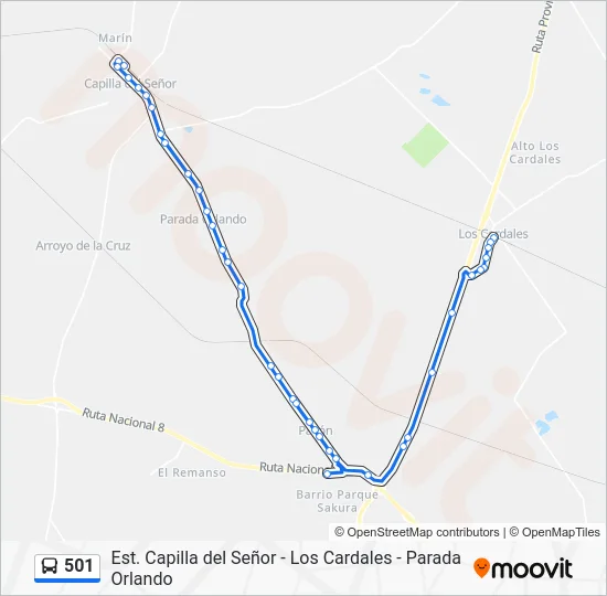 501 Colectivo Line Map