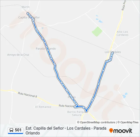 501 Colectivo Line Map
