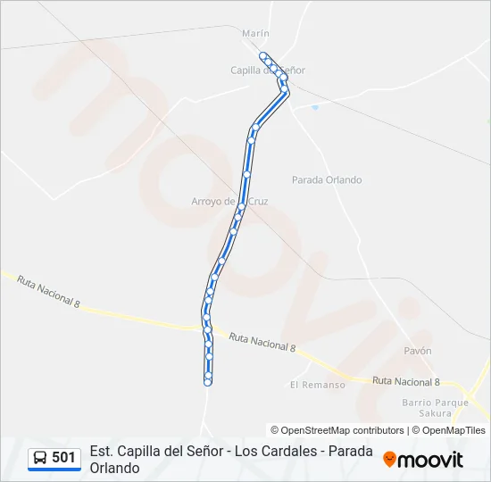 501 Colectivo Line Map