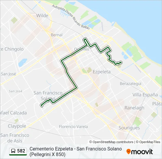 582 Colectivo Line Map
