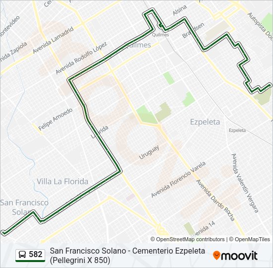 582 Colectivo Line Map