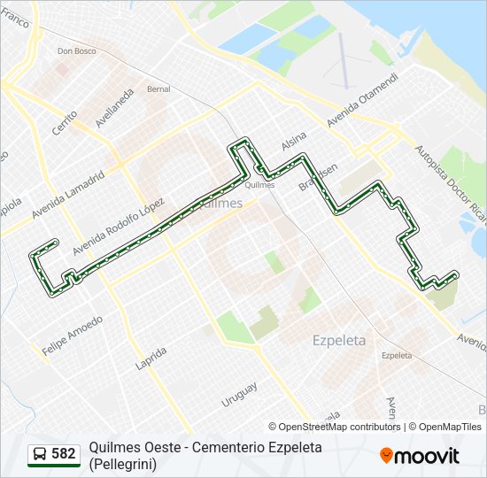 Mapa de 582 de Colectivo