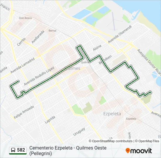 582 Colectivo Line Map