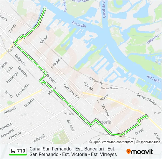 710 Colectivo Line Map