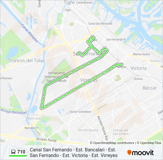 710 Colectivo Line Map