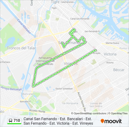 710 Colectivo Line Map