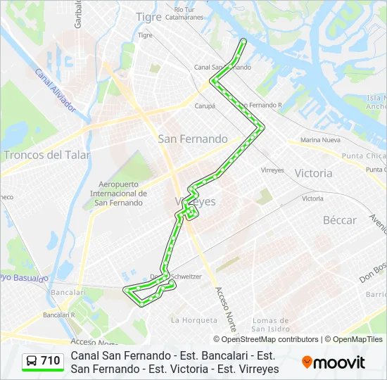710 Colectivo Line Map