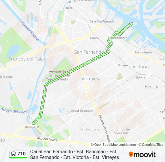 710 Colectivo Line Map