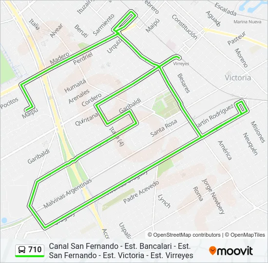 710 Colectivo Line Map