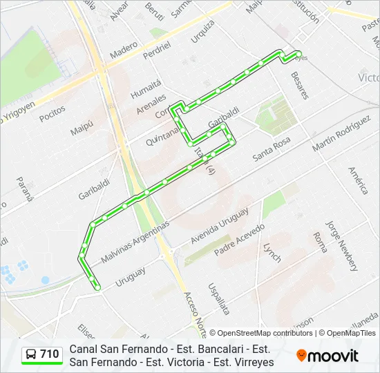 710 Colectivo Line Map