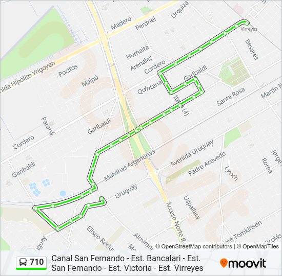 710 Colectivo Line Map