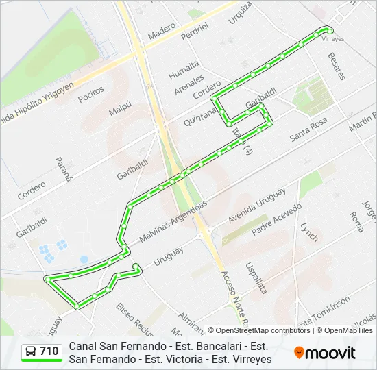 710 Colectivo Line Map