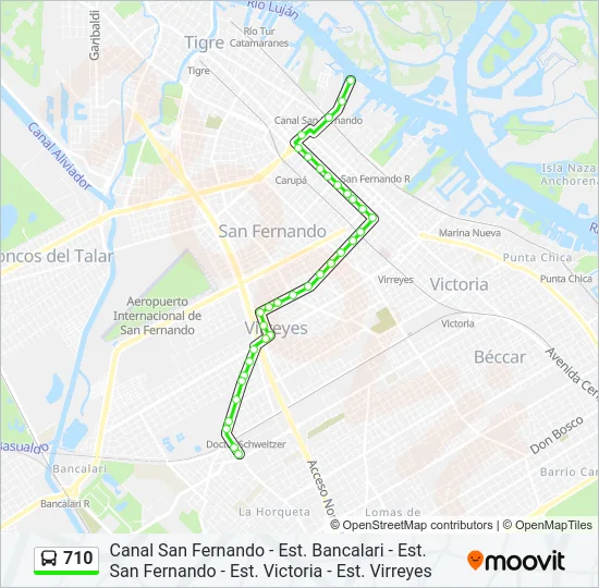 710 Colectivo Line Map