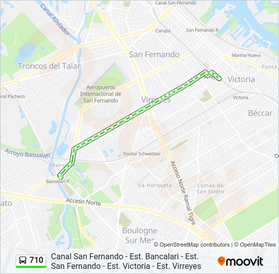 Mapa de 710 de Colectivo