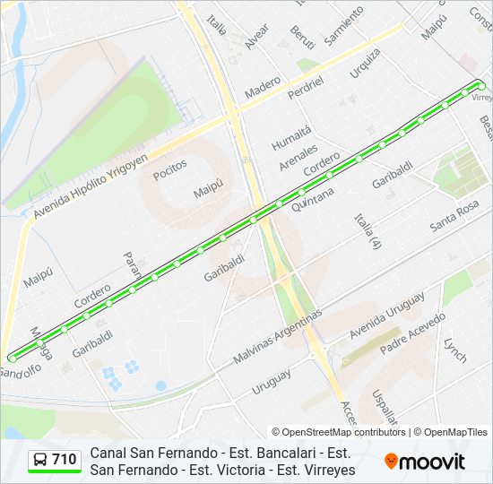 Mapa de 710 de Colectivo