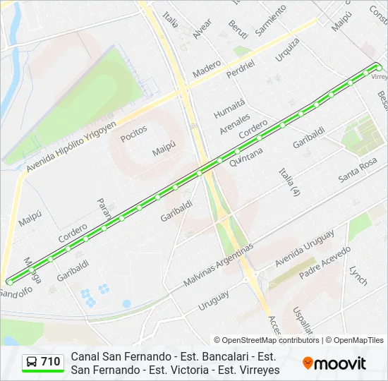 710 Colectivo Line Map
