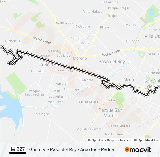 327 Colectivo Line Map