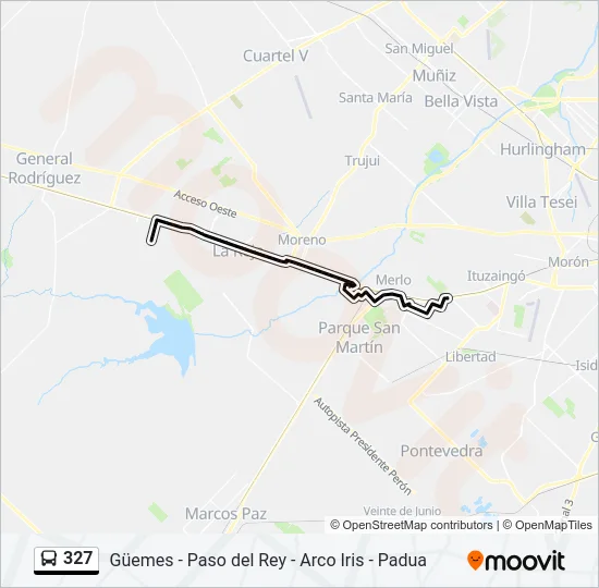 327 Colectivo Line Map