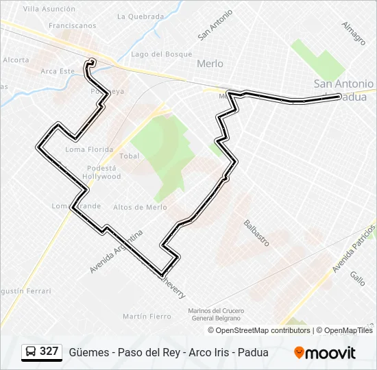 327 Colectivo Line Map