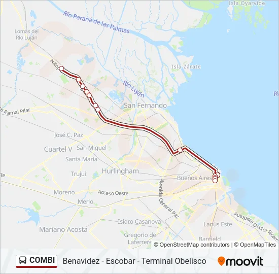 COMBI Colectivo Line Map