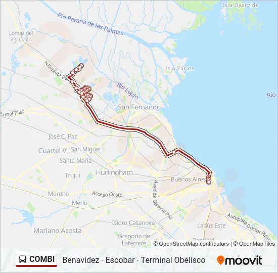 COMBI Colectivo Line Map