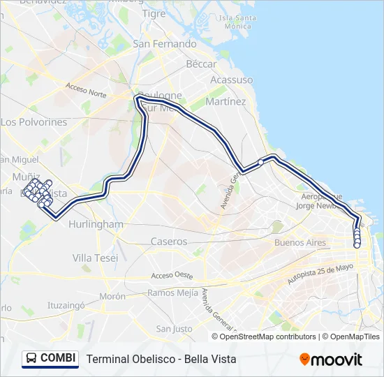 COMBI Colectivo Line Map