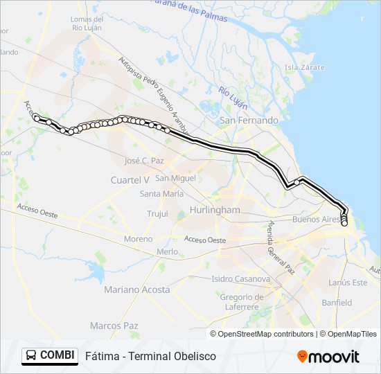 COMBI Colectivo Line Map