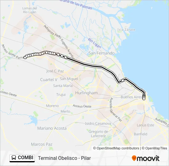 COMBI Colectivo Line Map