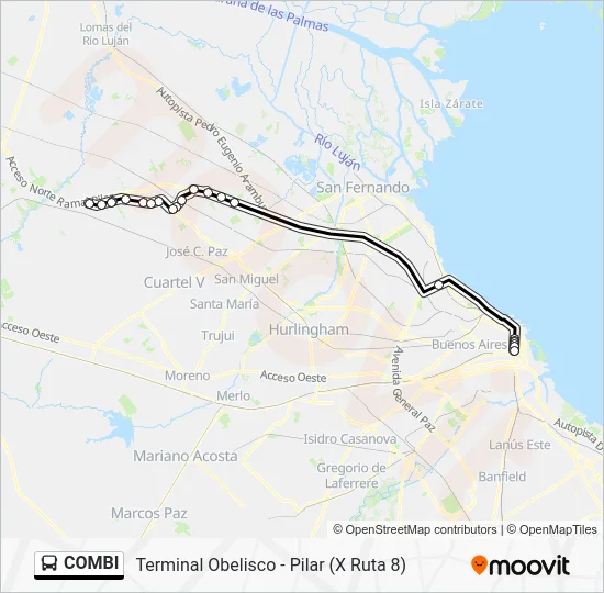 COMBI Colectivo Line Map