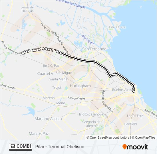 COMBI Colectivo Line Map