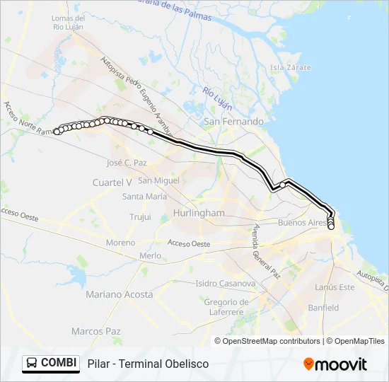 COMBI Colectivo Line Map