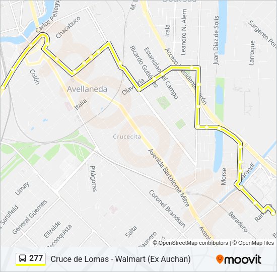 Mapa de 277 de Colectivo